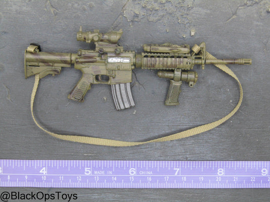 Weathered Camo M4 Rifle w/Attachment Set