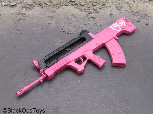 Shock Worker HanMeiMei - Pink QBZ Rifle w/Pink Pistol & Holster