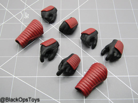 GI JOE - Cobra Viper - Red Gloved Hand Set w/Gauntlets