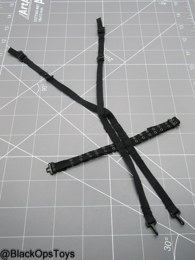 Load image into Gallery viewer, GI JOE - Cobra Viper - Black Y-Harness &amp; Belt
