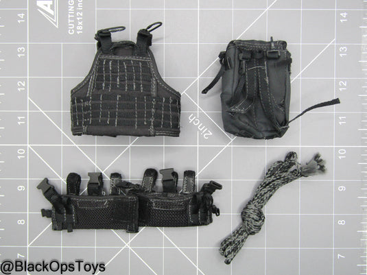 GI JOE - Cobra Viper - Black MOLLE Combat Vest Set w/Buttpack