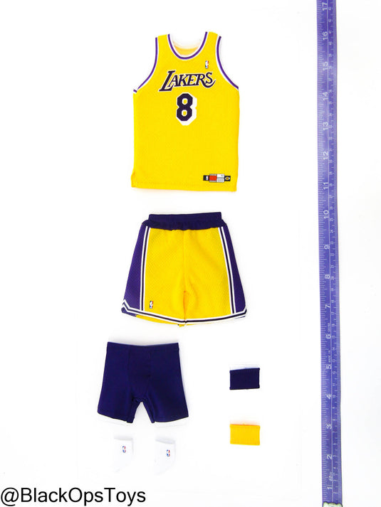Kobe Bryant - Complete Yellow & Purple "Number 8" Kobe Jersey Set