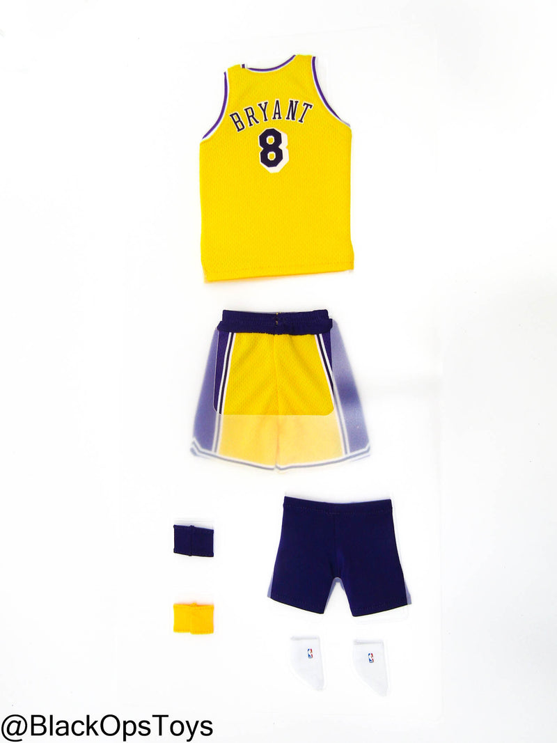 Load image into Gallery viewer, Kobe Bryant - Complete Yellow &amp; Purple &quot;Number 8&quot; Kobe Jersey Set
