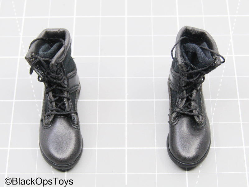 Load image into Gallery viewer, Speed - LAPD SWAT - Black Tactical Combat Boots (Foot Type)

