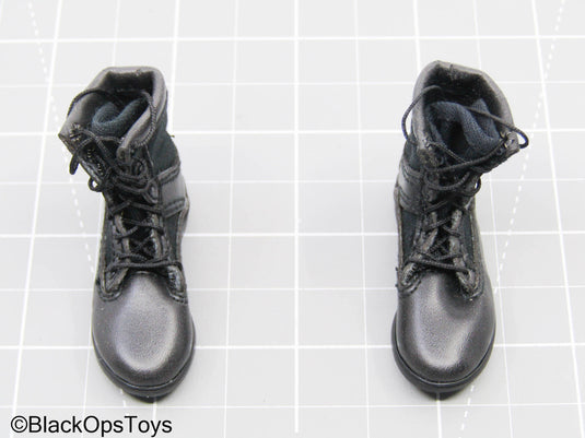 Speed - LAPD SWAT - Black Tactical Combat Boots (Foot Type)