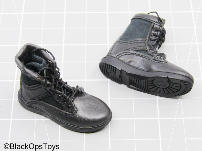 Load image into Gallery viewer, Speed - LAPD SWAT - Black Tactical Combat Boots (Foot Type)
