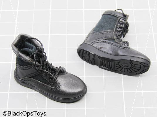 Speed - LAPD SWAT - Black Tactical Combat Boots (Foot Type)