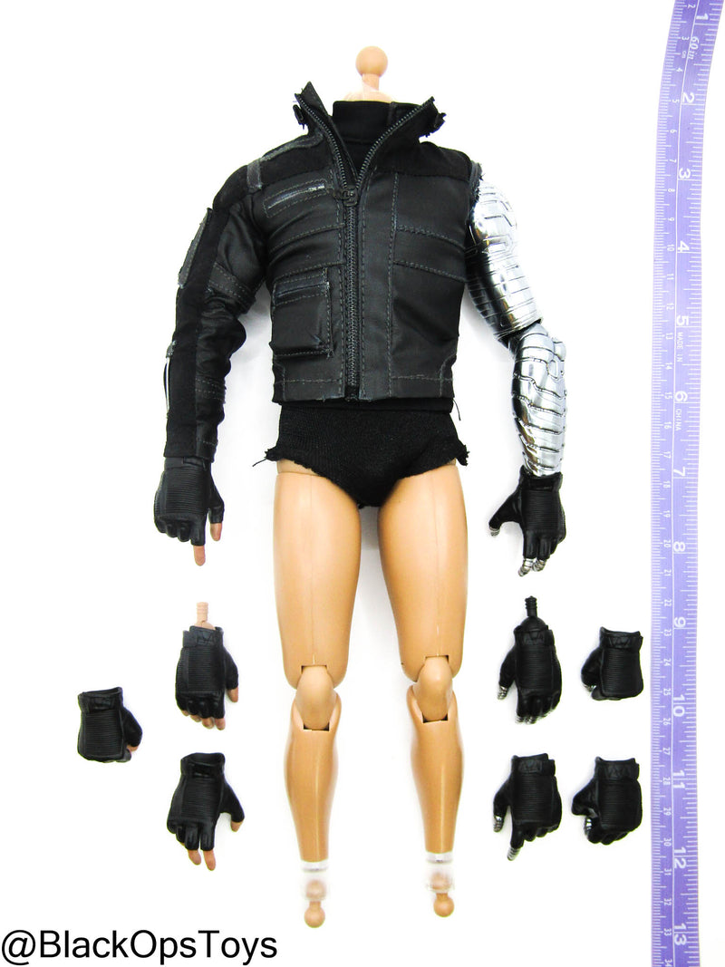 Load image into Gallery viewer, Civil War - Winter Soldier - Male Base Body w/Combat Jacket &amp; Hand Set (READ DESC)
