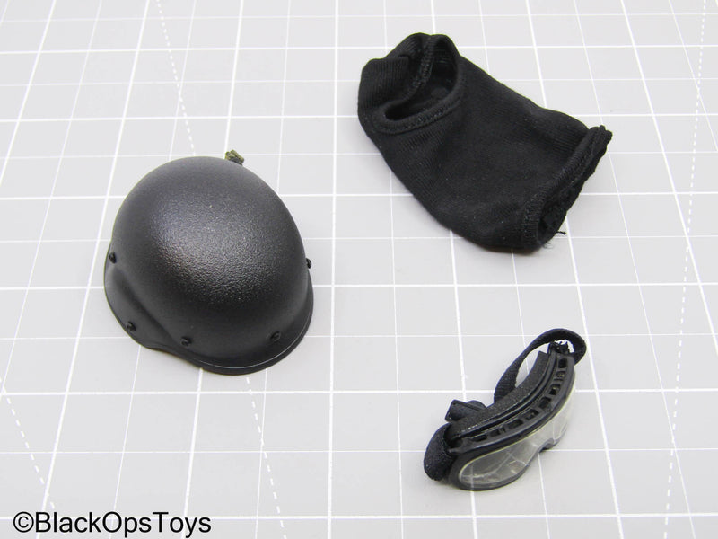 Load image into Gallery viewer, Speed - LAPD SWAT - Black Helmet, Balaclava, &amp; Goggles
