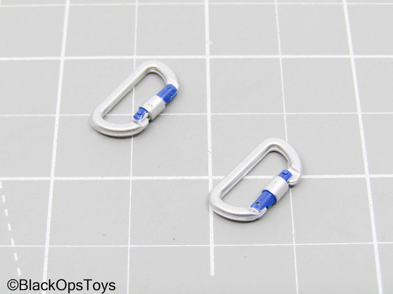 Load image into Gallery viewer, Speed - LAPD SWAT - Silver &amp; Blue Carabiner Set
