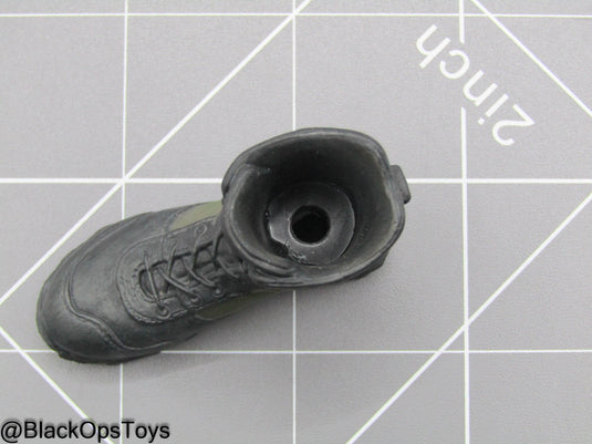 GI JOE - Flint - Black & Green Combat Boots (Peg Type)