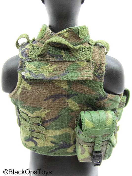 US Rangers - Woodland Camo Combat Vest w/Pouches