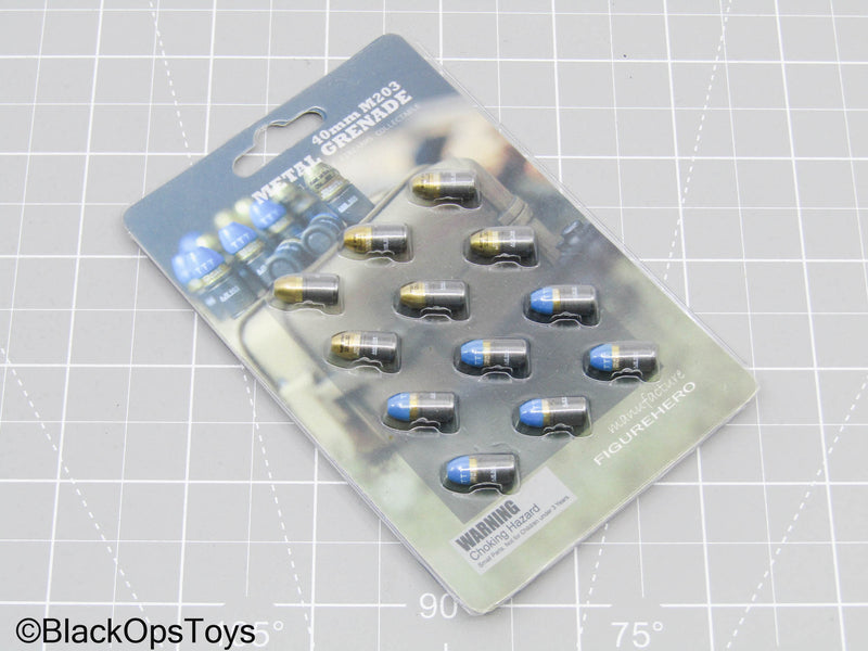 Load image into Gallery viewer, 40mm M203 Metal Grenade Rounds (x12)
