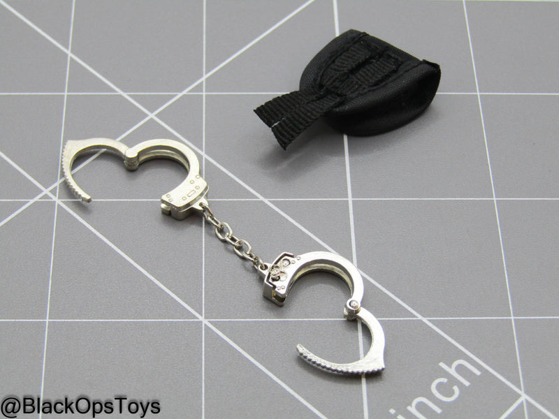 Load image into Gallery viewer, LAPD S.W.A.T. Ver B - Metal Handcuffs w/MOLLE Pouch

