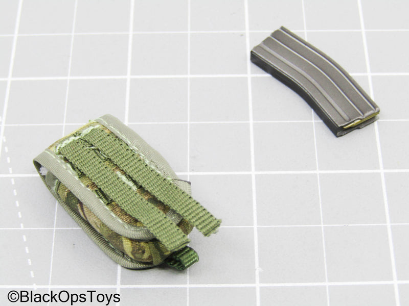 Load image into Gallery viewer, 5.56mm Magazine w/Multicam Camo MOLLE Mag Pouch
