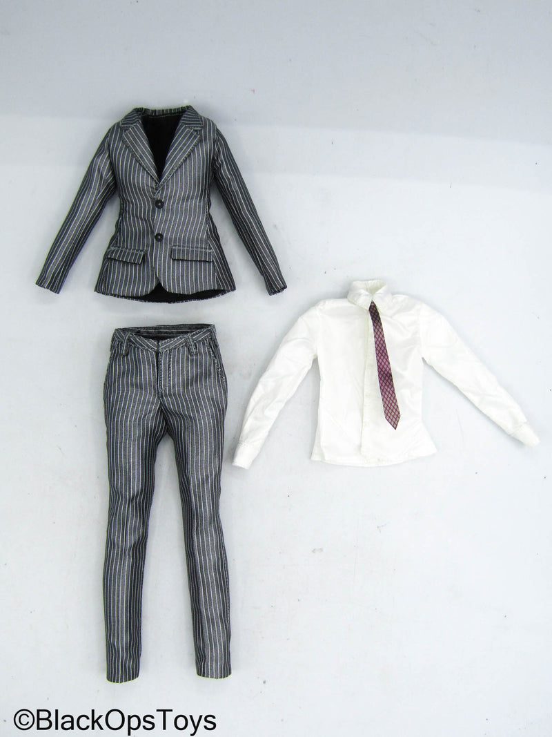 Load image into Gallery viewer, Gangsters Kingdom Vera - Grey Female Suit w/White Undershirt
