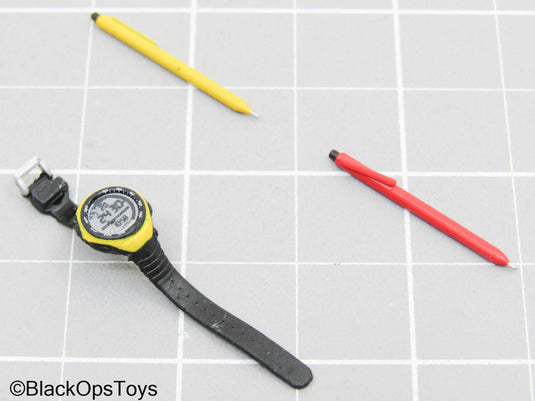 Yellow Suunto Vector Wristwatch w/Yellow & Red Pen