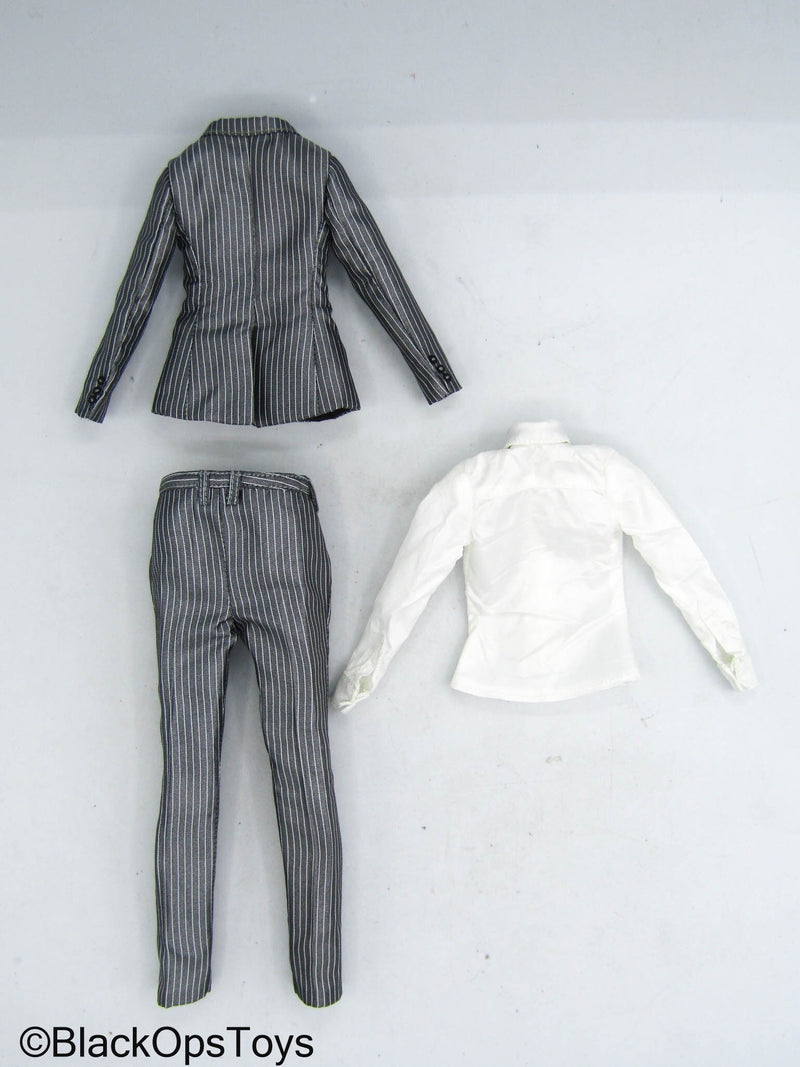 Load image into Gallery viewer, Gangsters Kingdom Vera - Grey Female Suit w/White Undershirt
