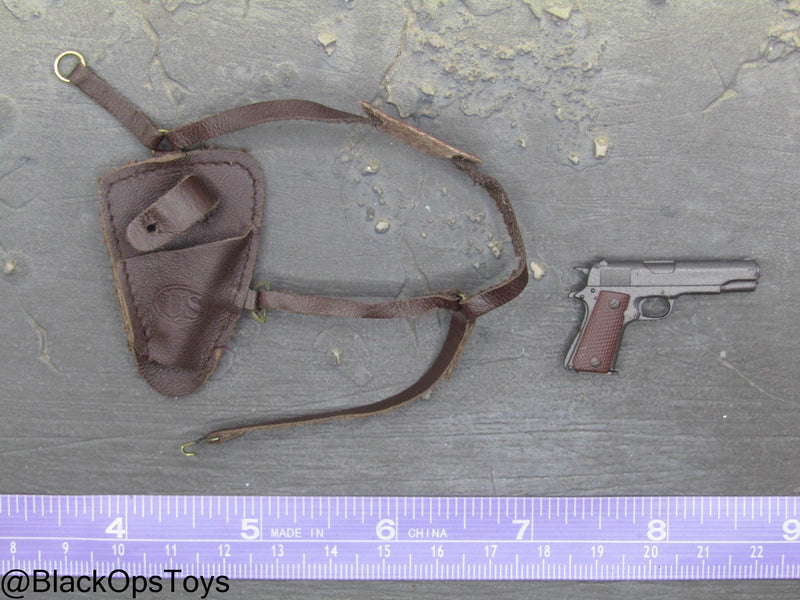 Load image into Gallery viewer, 1911 Pistol w/Brown Shoulder Holster
