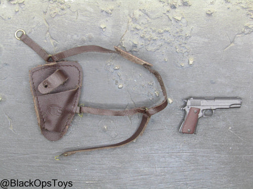 1911 Pistol w/Brown Shoulder Holster