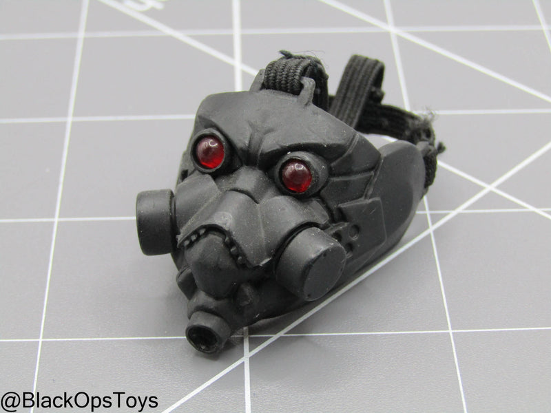 Load image into Gallery viewer, Black Gas Mask w/Red Lenses

