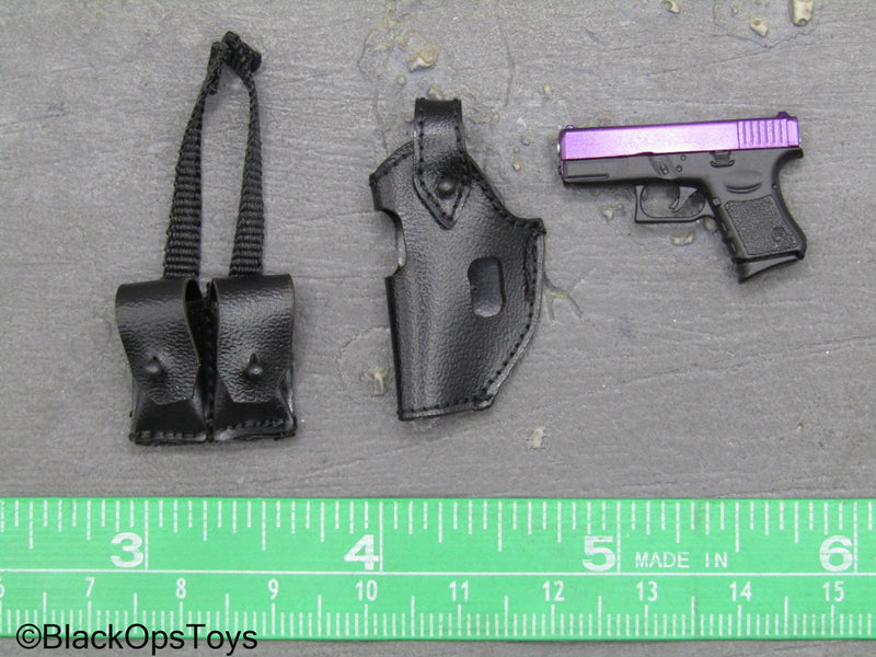 Load image into Gallery viewer, Gangsters Kingdom Vera - Purple 9mm Pistol w/Holster (Left Handed)
