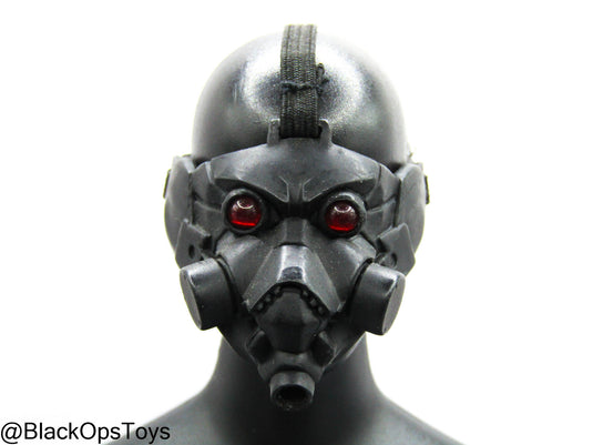 Black Gas Mask w/Red Lenses
