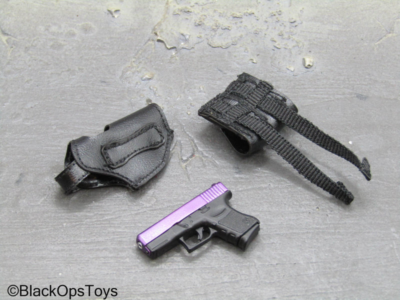 Load image into Gallery viewer, Gangsters Kingdom Vera - Purple 9mm Pistol w/Holster (Left Handed)
