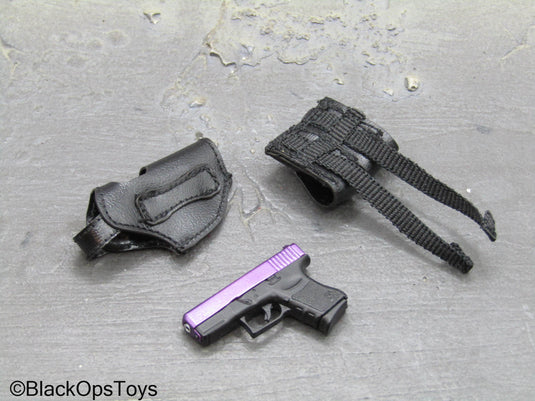 Gangsters Kingdom Vera - Purple 9mm Pistol w/Holster (Left Handed)
