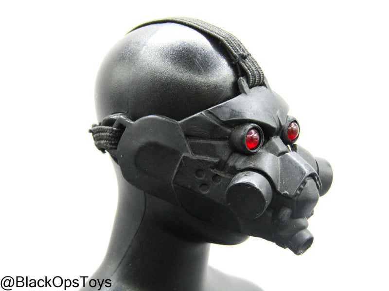 Load image into Gallery viewer, Black Gas Mask w/Red Lenses

