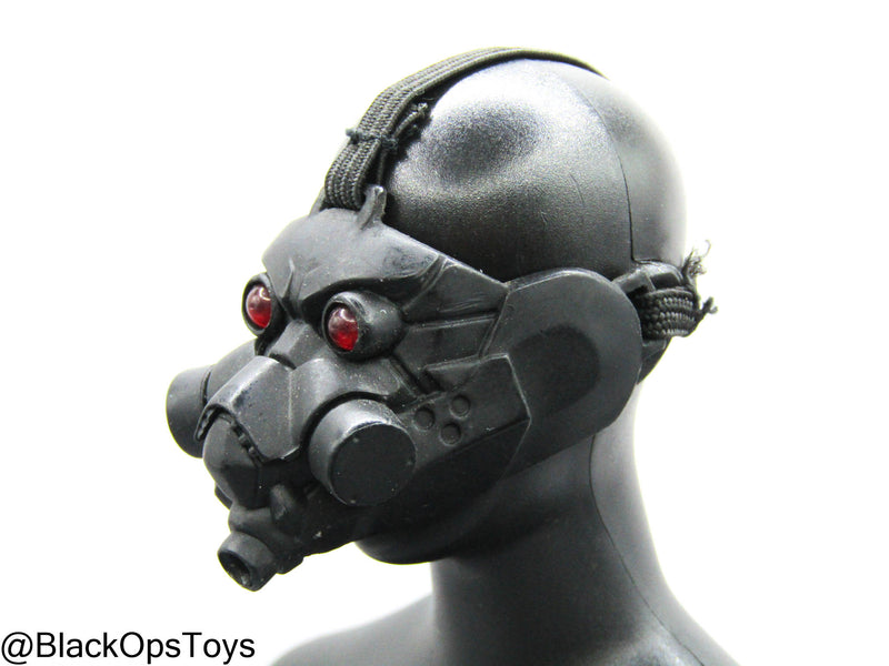 Load image into Gallery viewer, Black Gas Mask w/Red Lenses
