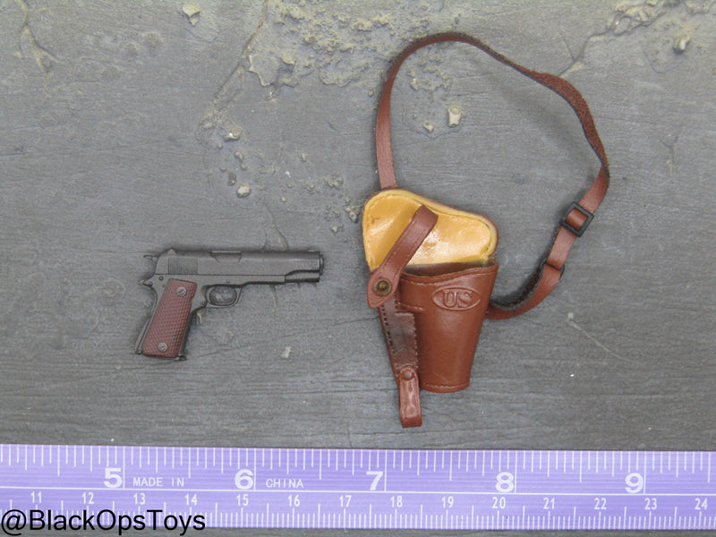 Load image into Gallery viewer, 1911 Pistol w/Brown Shoulder Holster
