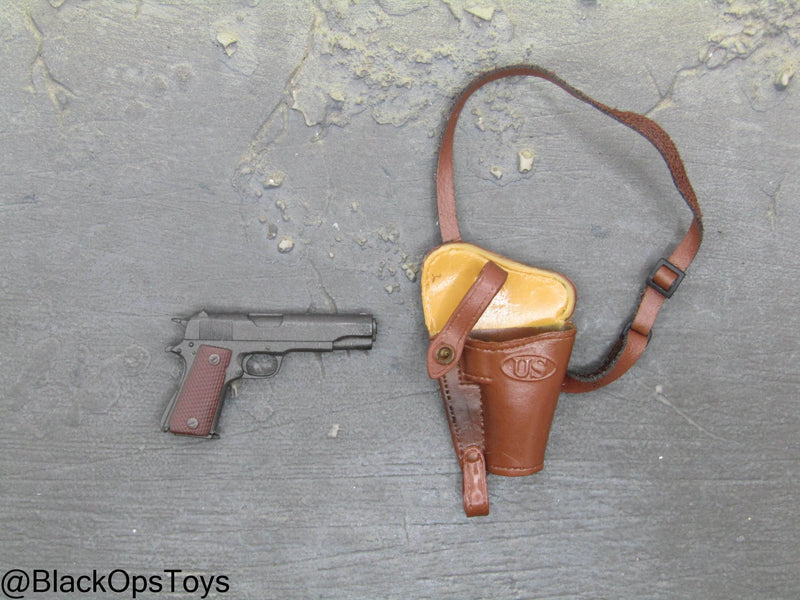 Load image into Gallery viewer, 1911 Pistol w/Brown Shoulder Holster
