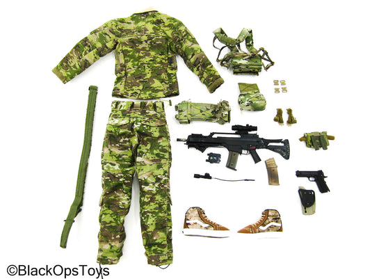 Multicam Combat Uniform Set w/Chest Rig, G36 Rifle & Sk8 Shoes