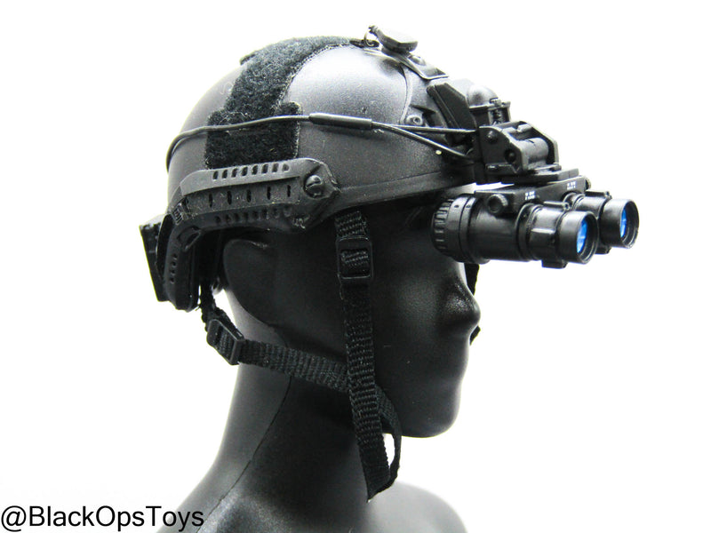 Load image into Gallery viewer, Black Helmet w/NVG (READ DESC)
