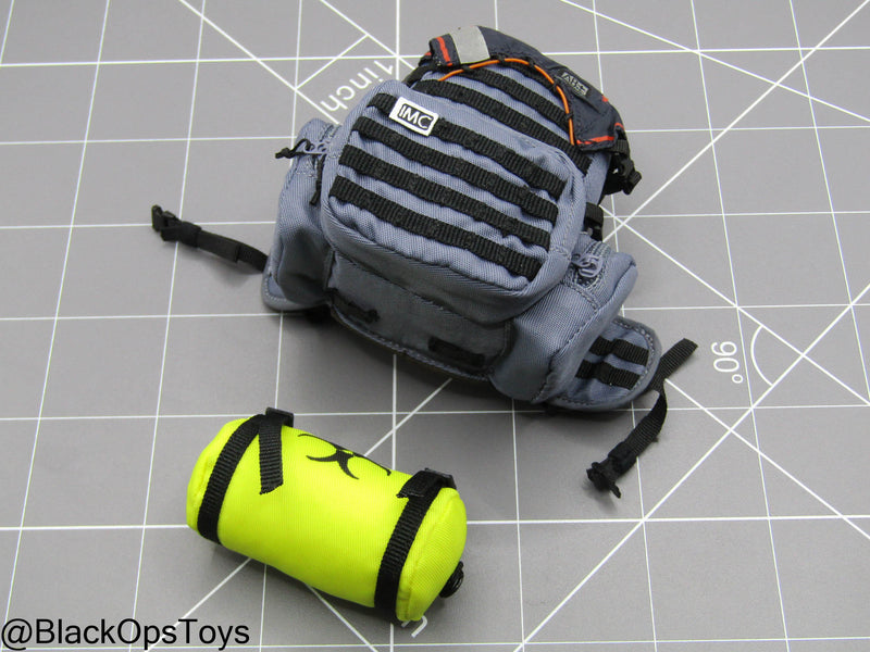 Load image into Gallery viewer, The Division - Blue Backpack w/Yellow Biohazard Bag
