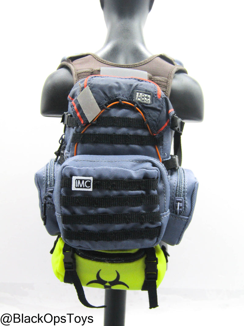 Load image into Gallery viewer, The Division - Blue Backpack w/Yellow Biohazard Bag

