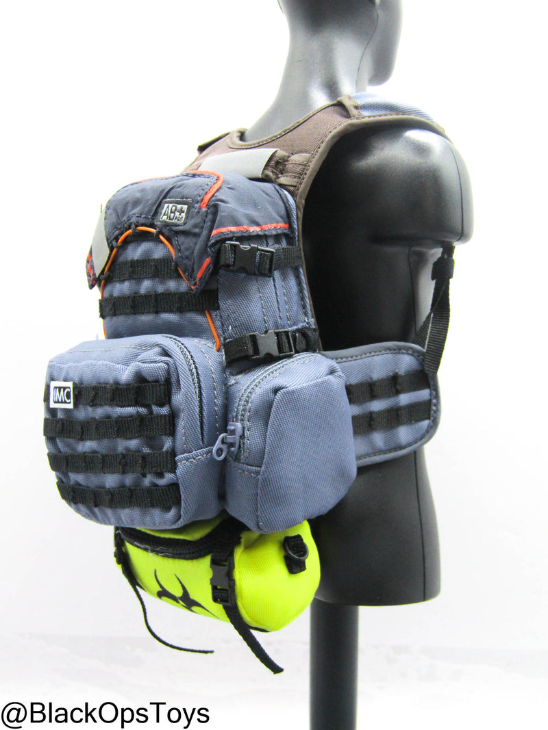 Load image into Gallery viewer, The Division - Blue Backpack w/Yellow Biohazard Bag
