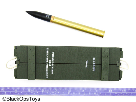 Fury - Sherman Tank Loader - Metal APC Tank Round w/Wood Crate