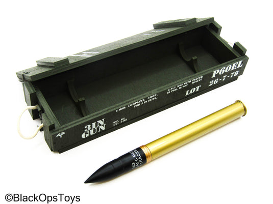 Fury - Sherman Tank Loader - Metal APC Tank Round w/Wood Crate