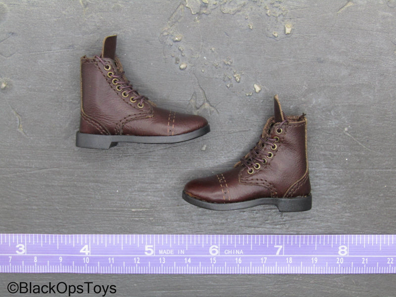 Load image into Gallery viewer, Fury - Sherman Tank Loader - Brown Leather Like Boots (Foot Type)
