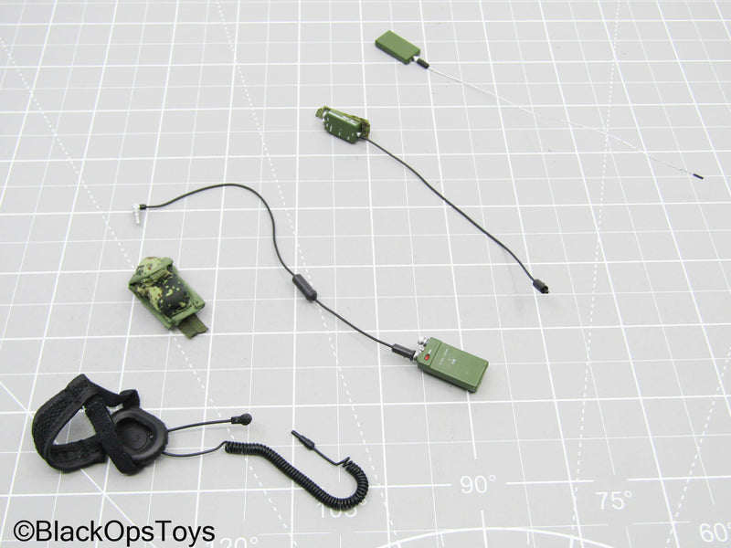 Load image into Gallery viewer, OD Green Radio Set w/Black Headset &amp; Pouch
