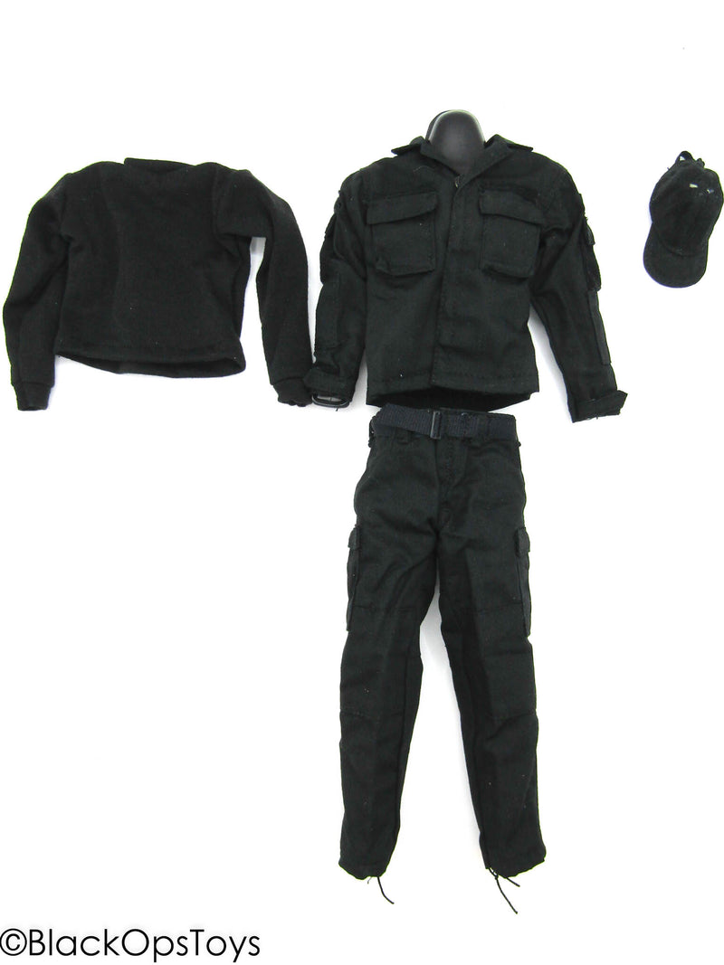 Load image into Gallery viewer, Night Ops - Black Combat Uniform Set
