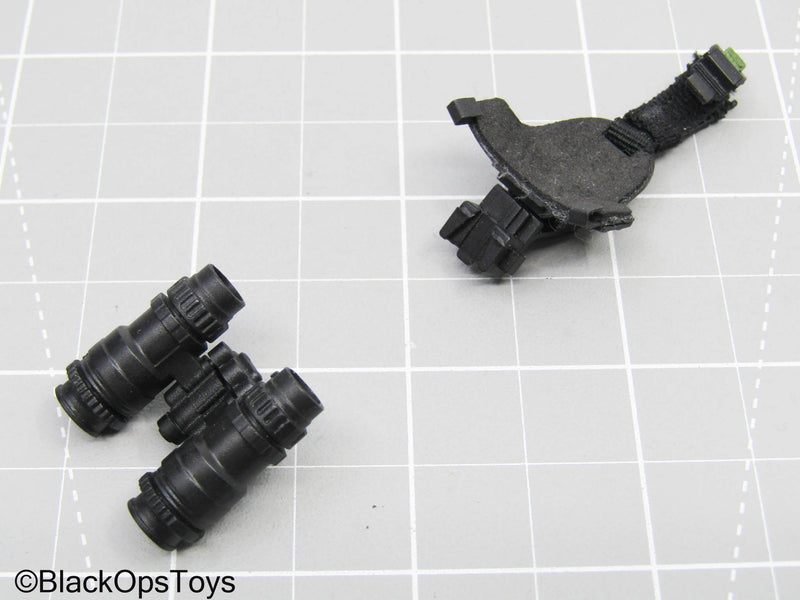 Load image into Gallery viewer, Black Night Vision Goggles w/Helmet Attachment
