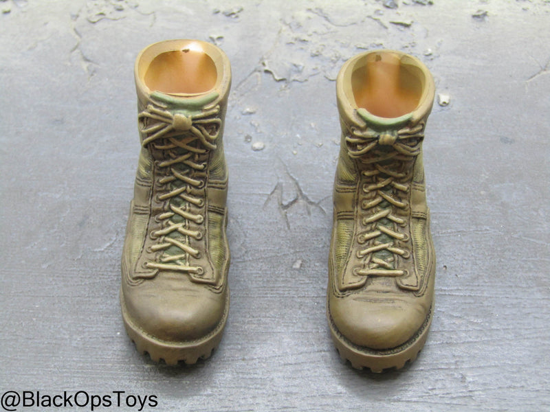 Load image into Gallery viewer, US Army Joe Brennan - Weathered Brown Combat Boot w/Feet
