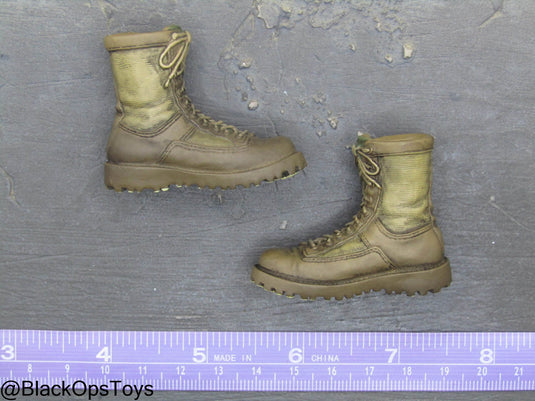 US Army Joe Brennan - Weathered Brown Combat Boot w/Feet