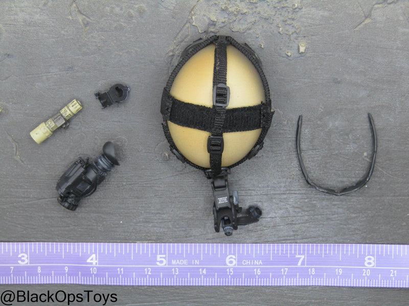 Load image into Gallery viewer, US Army Joe Brennan - Tan Helmet w/NVG Set &amp; Glasses
