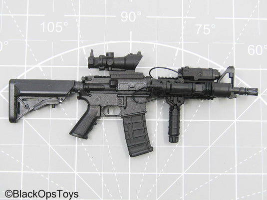 Black M4 Carbine Assault Rifle w/Weapon Attachments