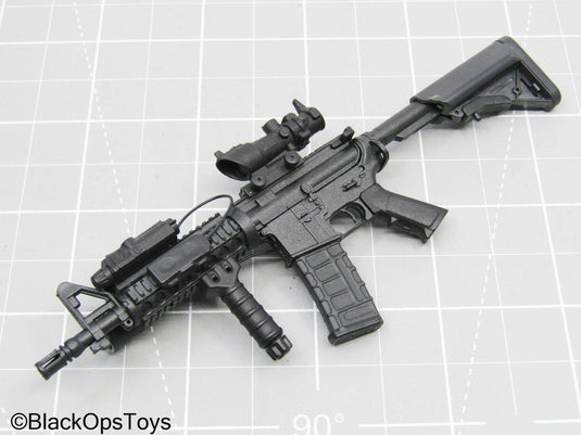 Black M4 Carbine Assault Rifle w/Weapon Attachments