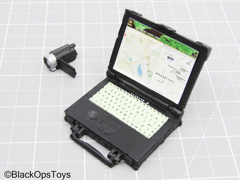 Load image into Gallery viewer, Metal Black Military Laptop w/Digital Camcorder
